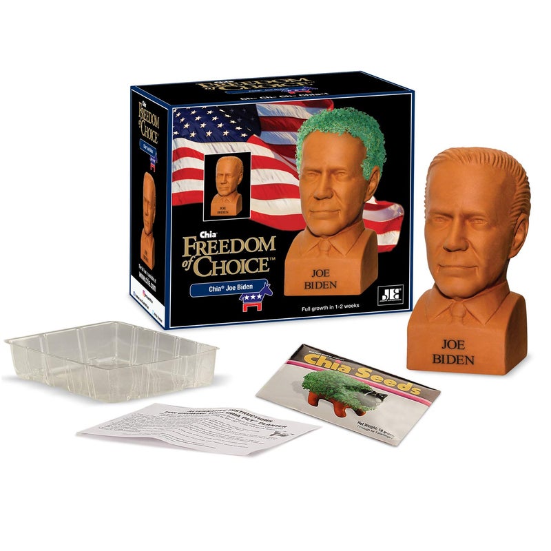 Chia Pet Joe Biden with Chia Seed Pack - Freedom of Choice - Decorative Presidential Pottery Planter, Easy to Do and Fun to Grow, Novelty Gift, Terra Cotta - Image 2